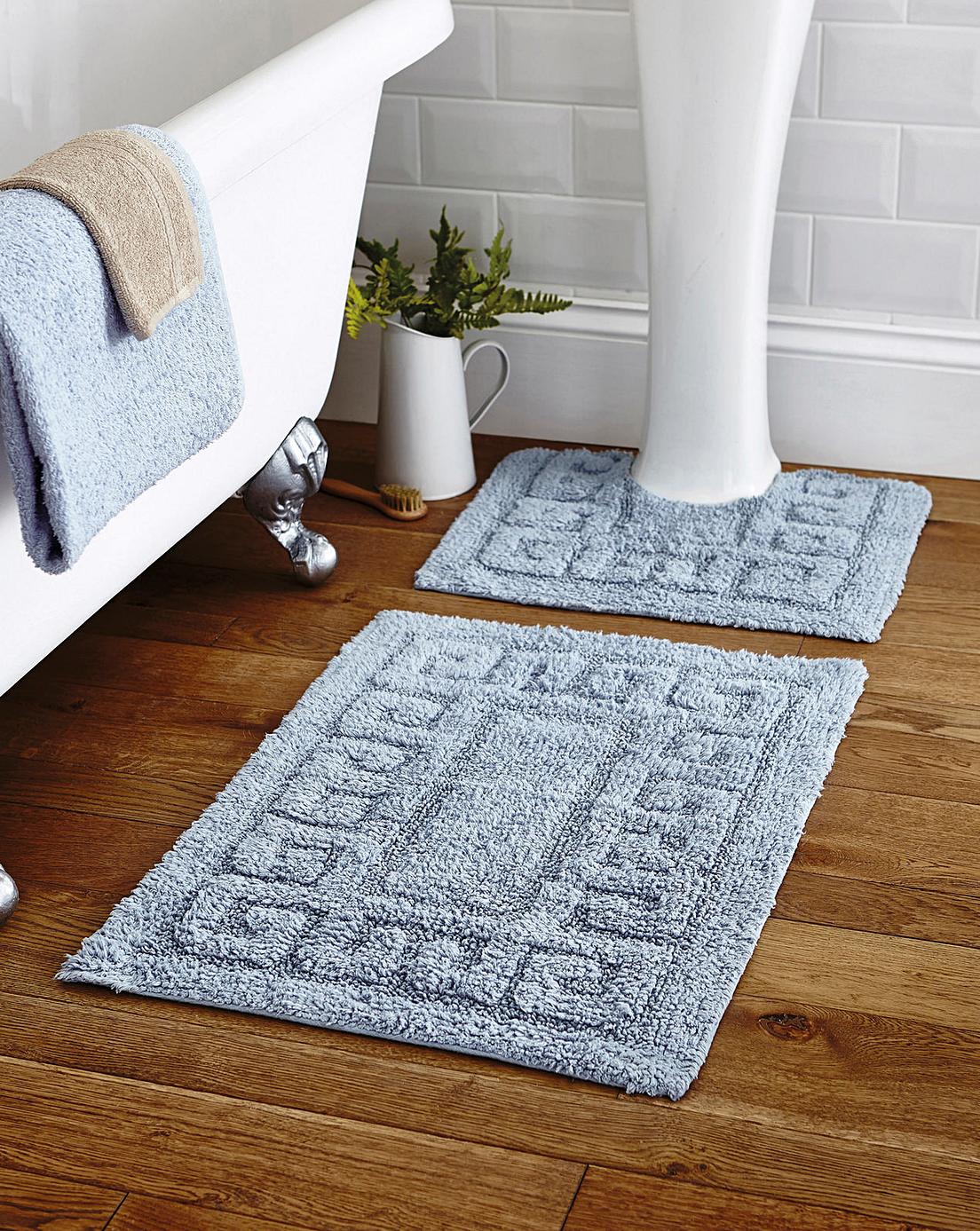 Greek Key Bathmat Set 2 Piece House of Bath