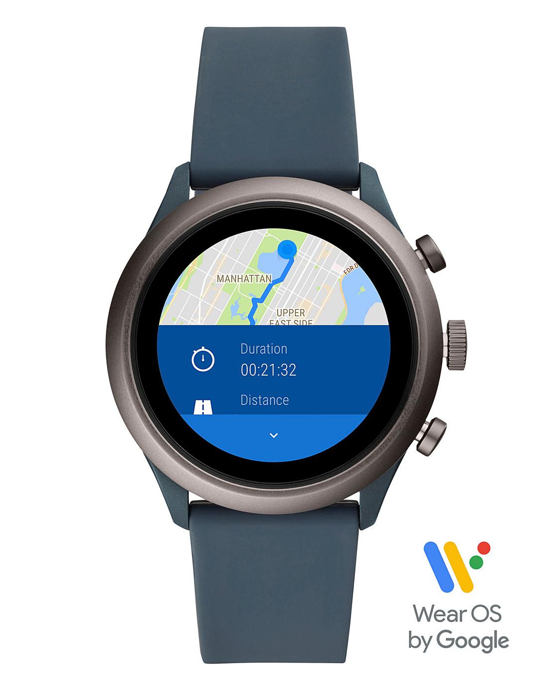 fossil smartwatch navy blue