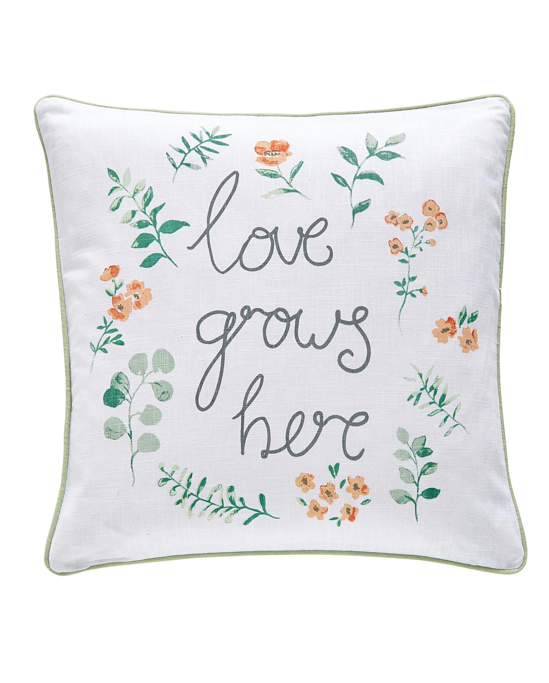 Love Grows Here Cushion | House of Bath