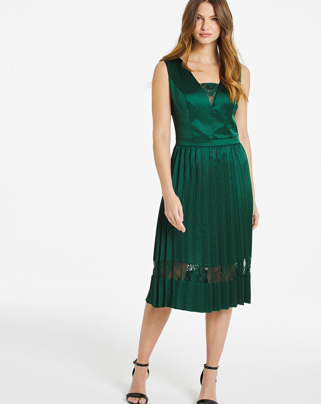 Chi Chi London Pleated Midi Dress | Oxendales