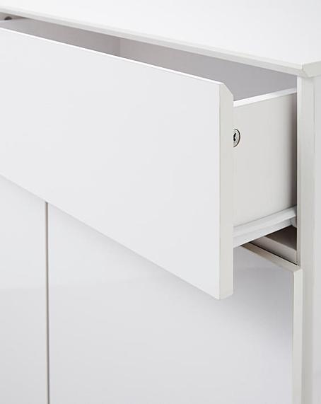 Allure High Gloss 2 Drawer Bedside Table | Oxendales