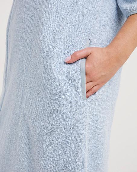 pretty secrets towelling zip gown