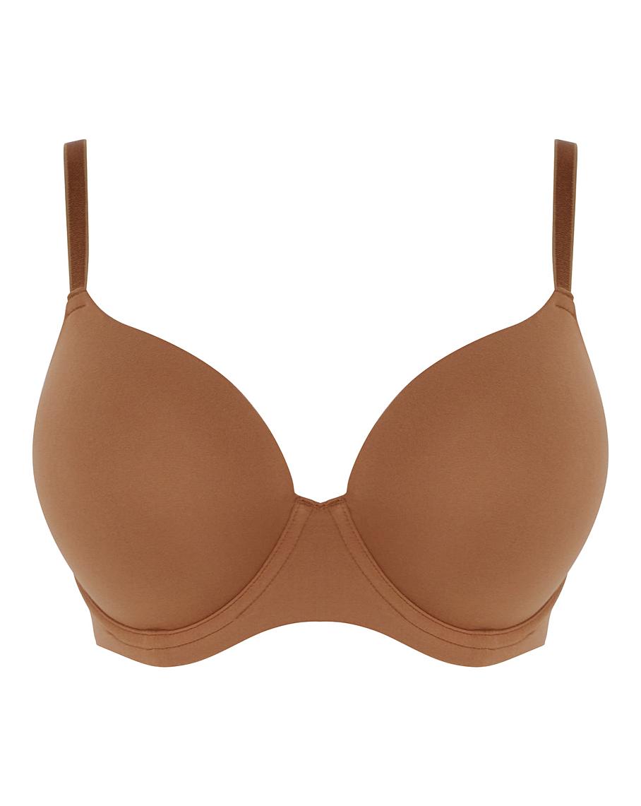 Feather Touch Tshirt Bra Nude 2 J D Williams