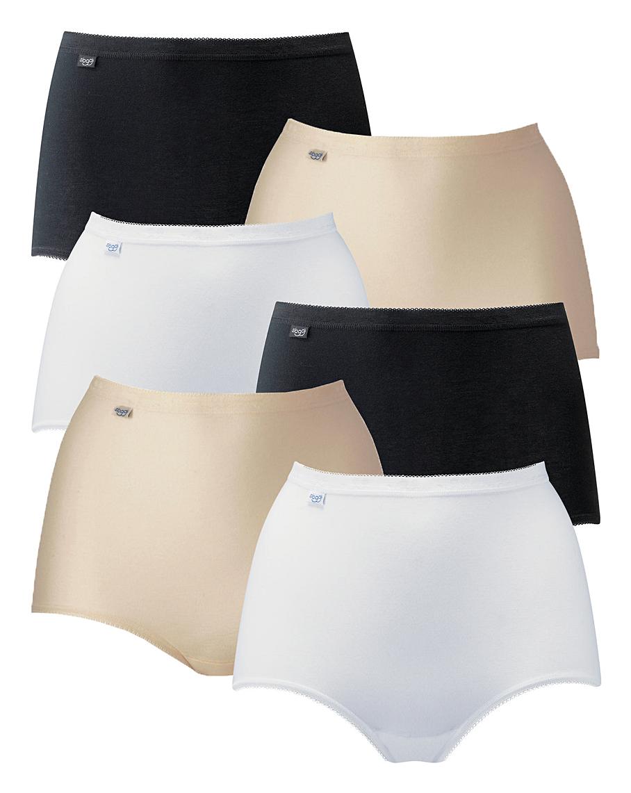 Sloggi 6 Pack Basic Maxi Briefs Simply Be