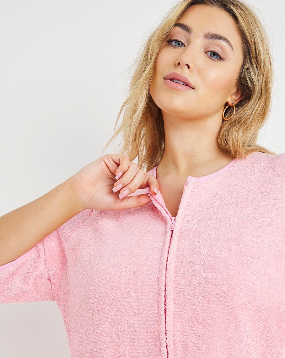 pretty secrets velour zip gown
