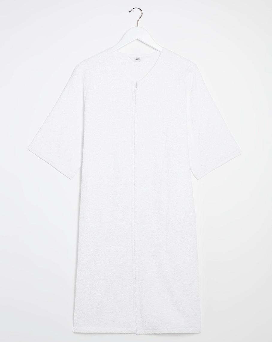 pretty secrets towelling zip gown