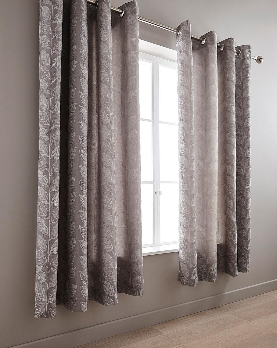 Colorado Leaf Jacquard Curtains J D Williams