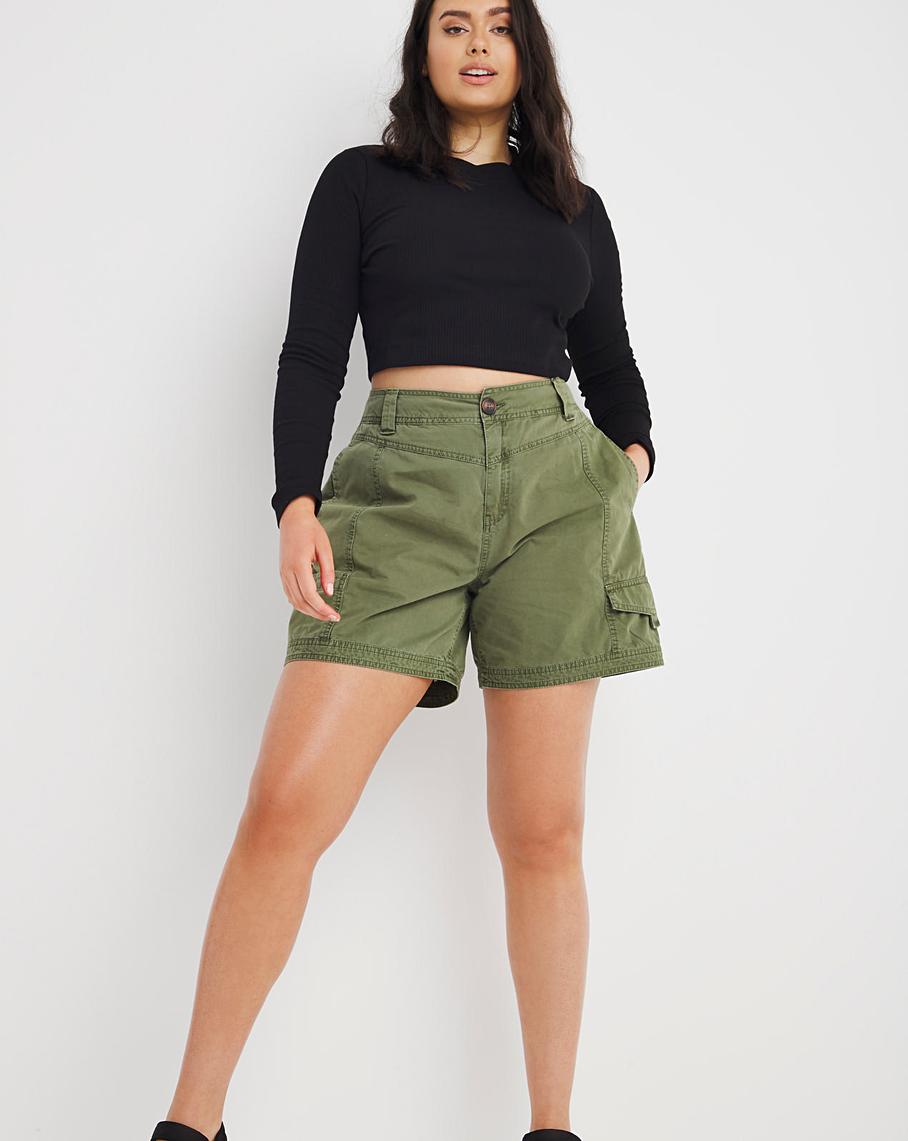 women in khaki shorts