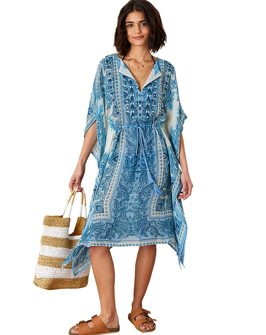 Monsoon ROXANNA PRINTED KAFTAN | Simply Be