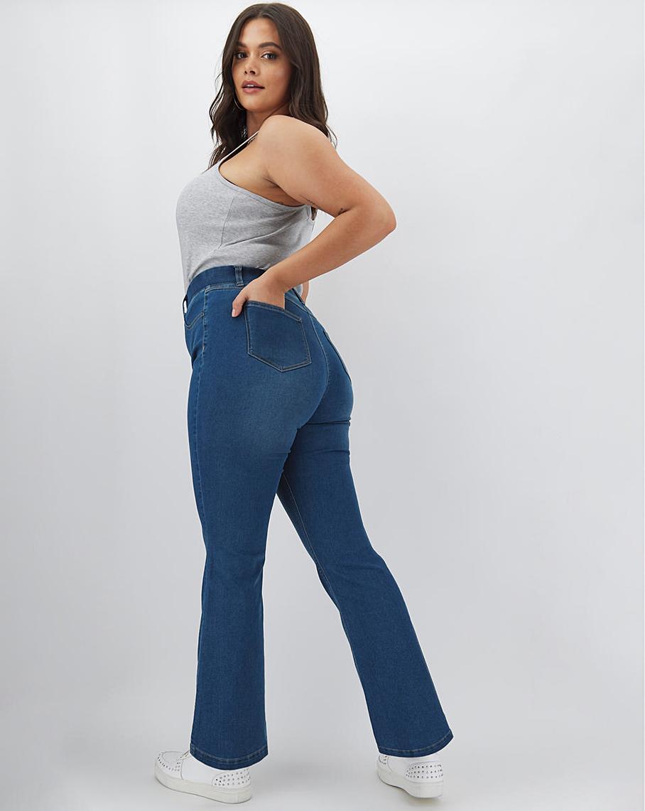 Erin Mid Blue Bootcut Jeggings Simply Be