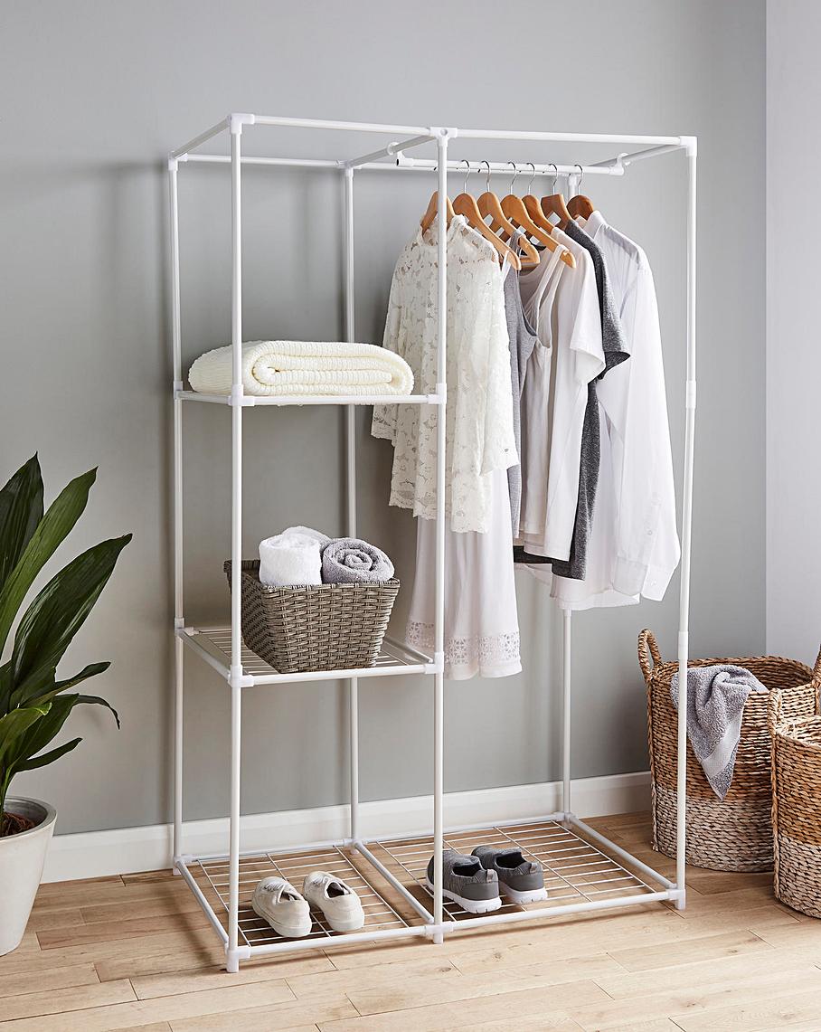 Metal Wardrobe with 3 shelves | Marisota