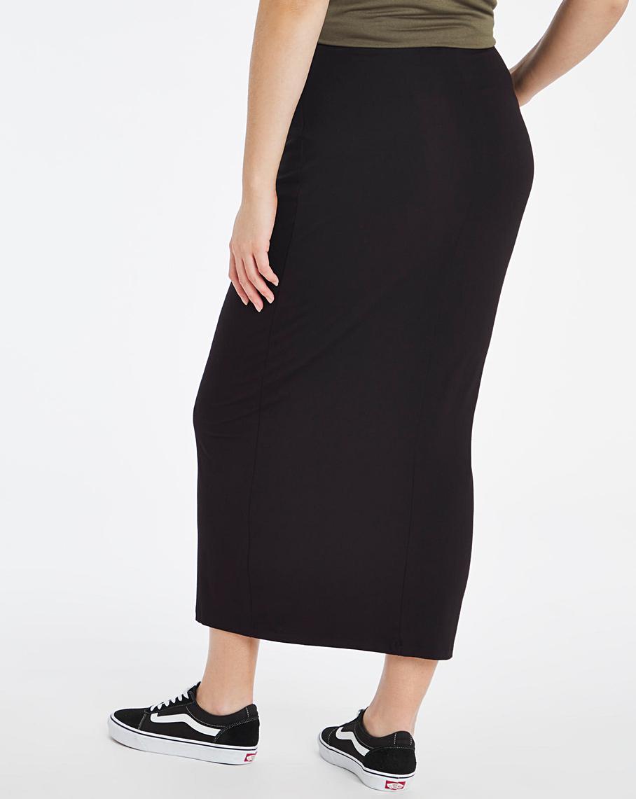 Stretch Jersey Maxi Tube Skirt | Simply Be