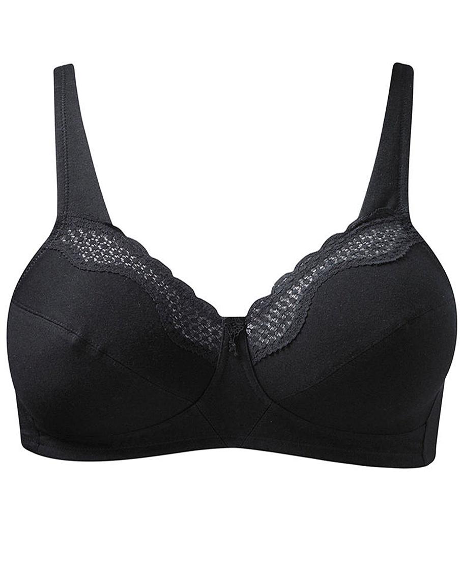 Bestform Cotton Non Wired Bra Black | J D Williams