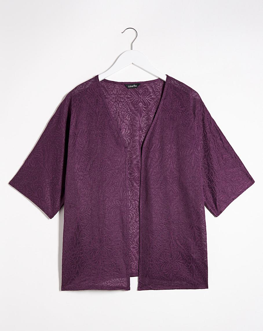 Jersey Jacquard Kimono Simply Be