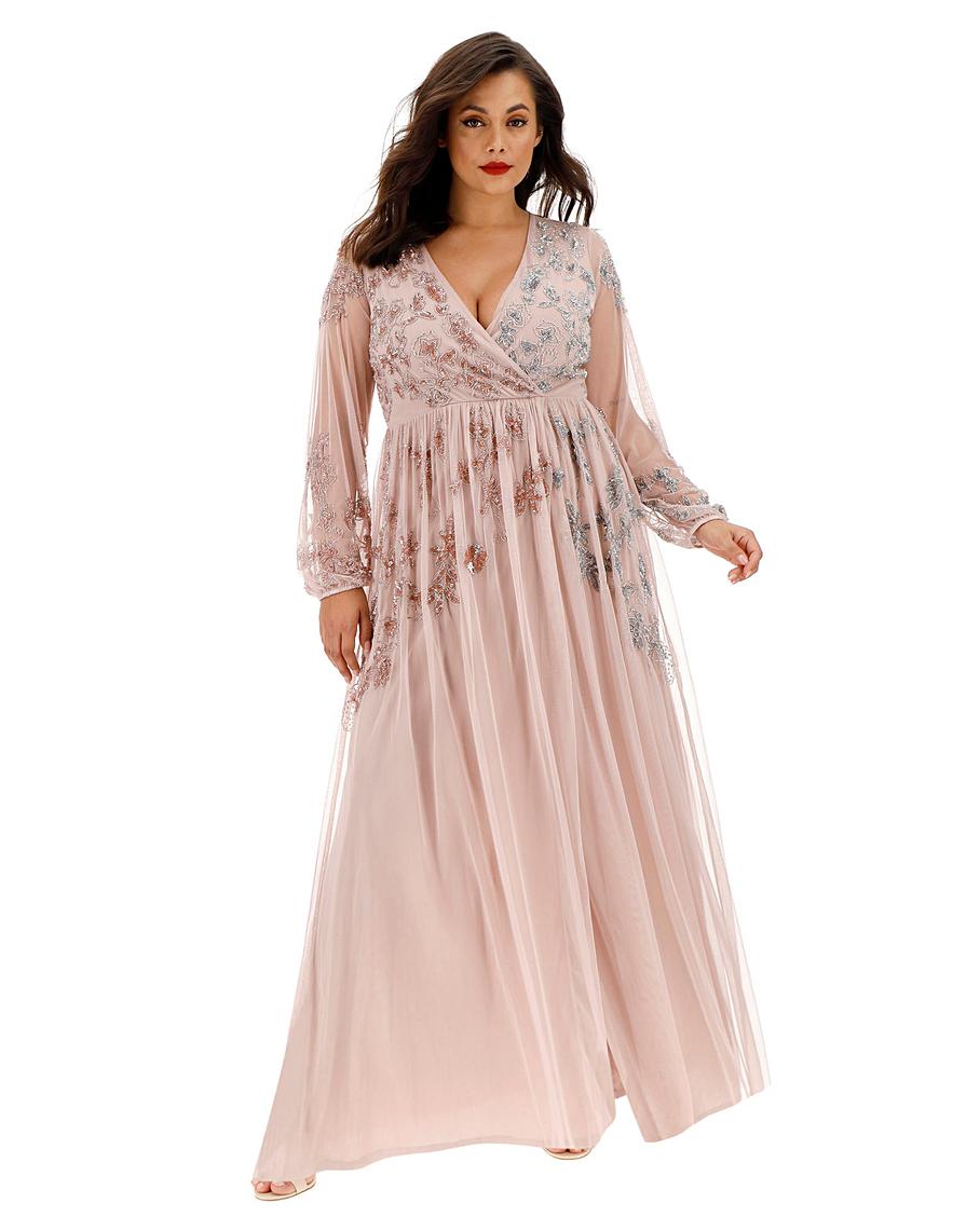 Maya Curve Embellished Maxi Dress | Simply Be