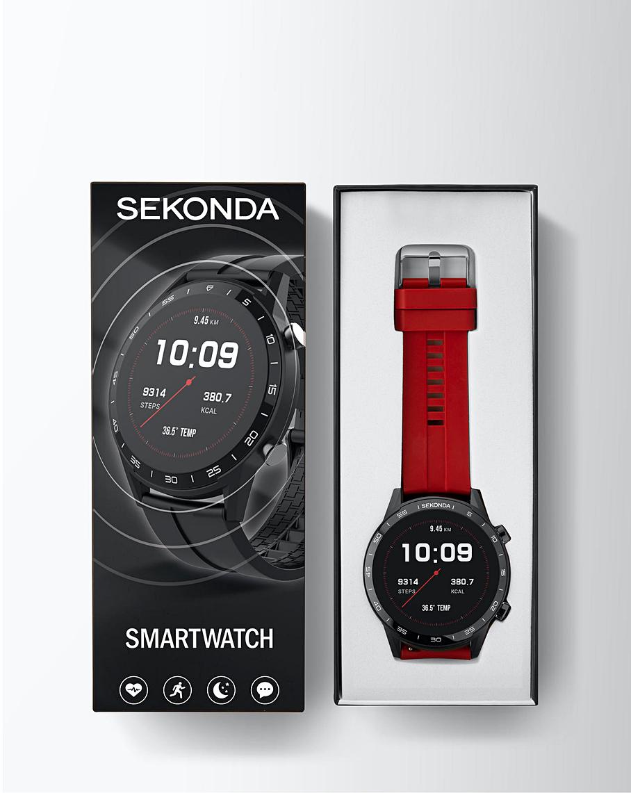 Sekonda Red Strap Smart Watch J D Williams