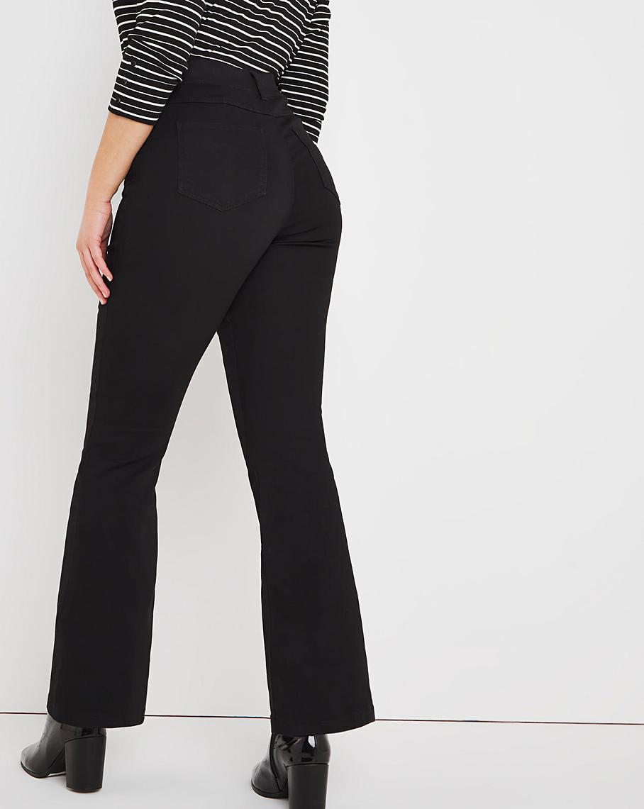 Erin Black Pull On Bootcut Jeggings | Simply Be