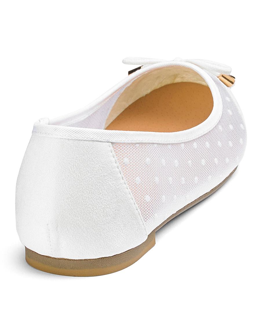 Poppy Mesh Ballerinas Wide Fit | Crazy Clearance
