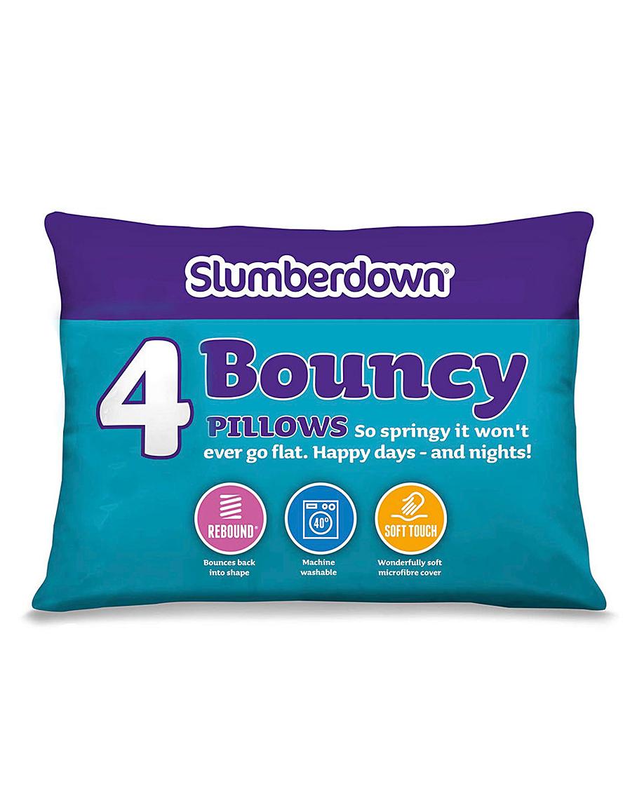 Slumberdown Pack 4 Bouncy Pillows Home Essentials