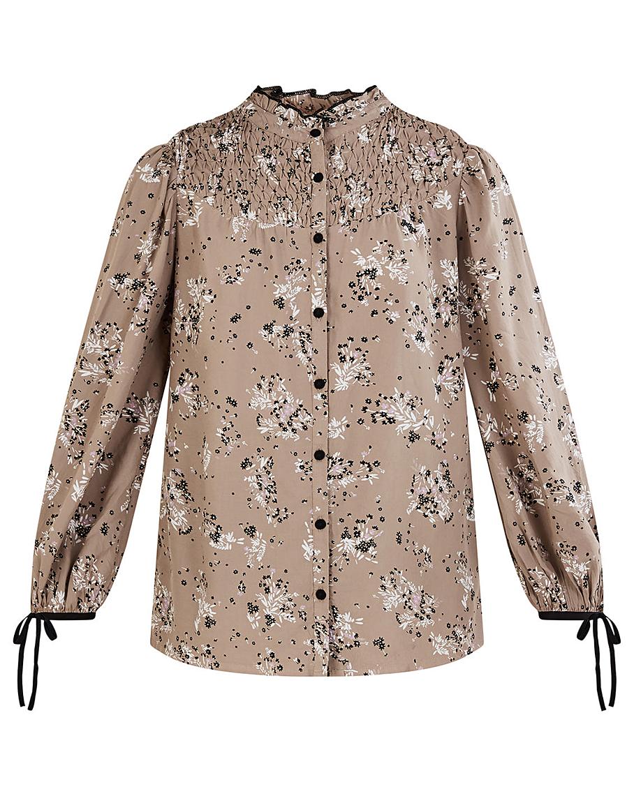 Monsoon Ditsy Print Button Blouse | Simply Be