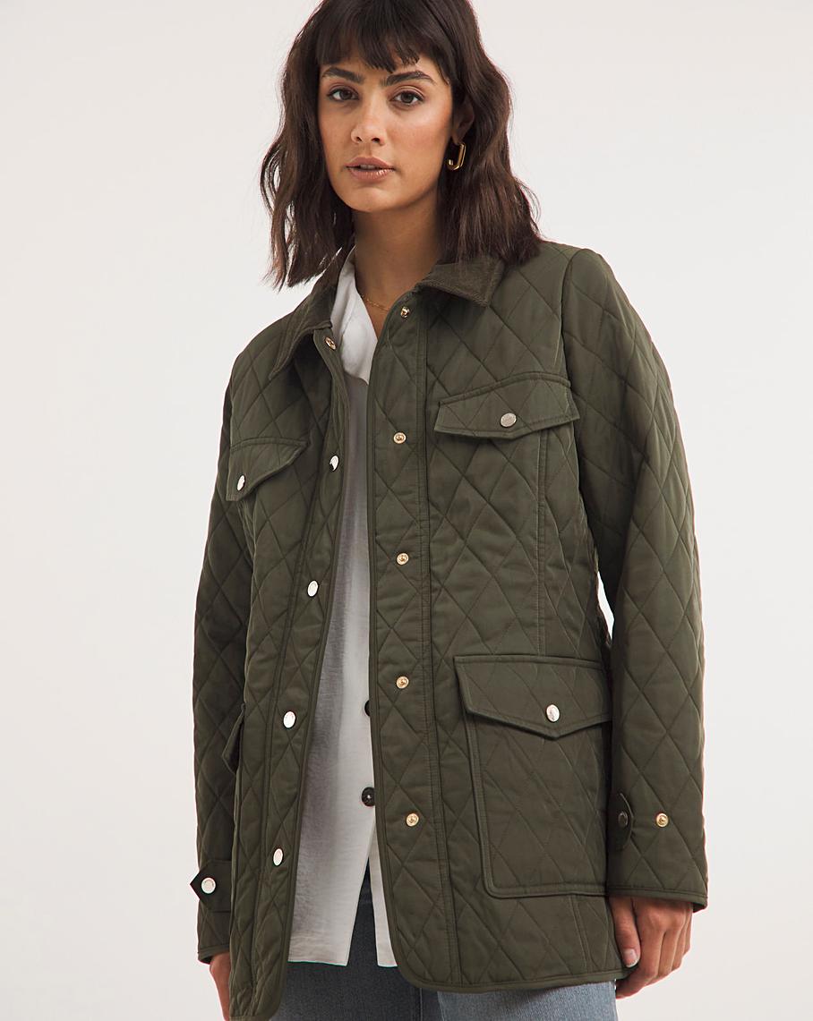 Dannimac Khaki Quilted Jacket | Ambrose Wilson