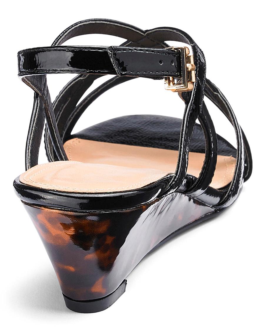 Strappy Low Wedge Sandals E Fit J D Williams