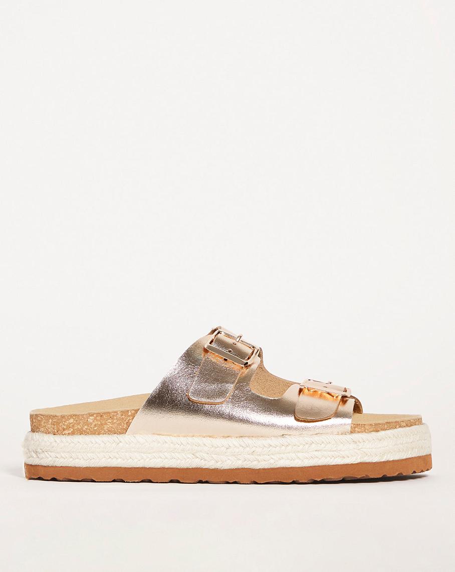 twin buckle sandals