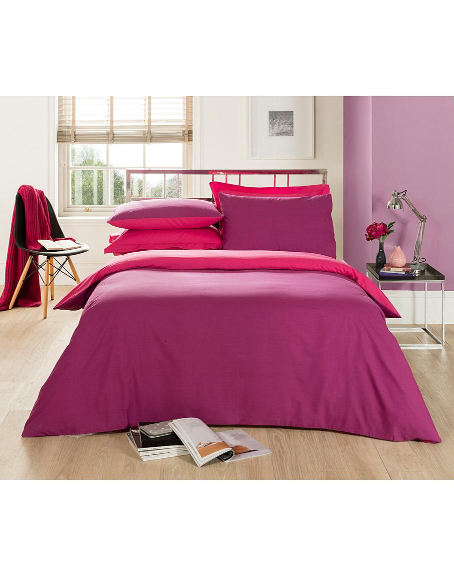 Plain Dye Twin Pack Duvet Cover Set J D Williams