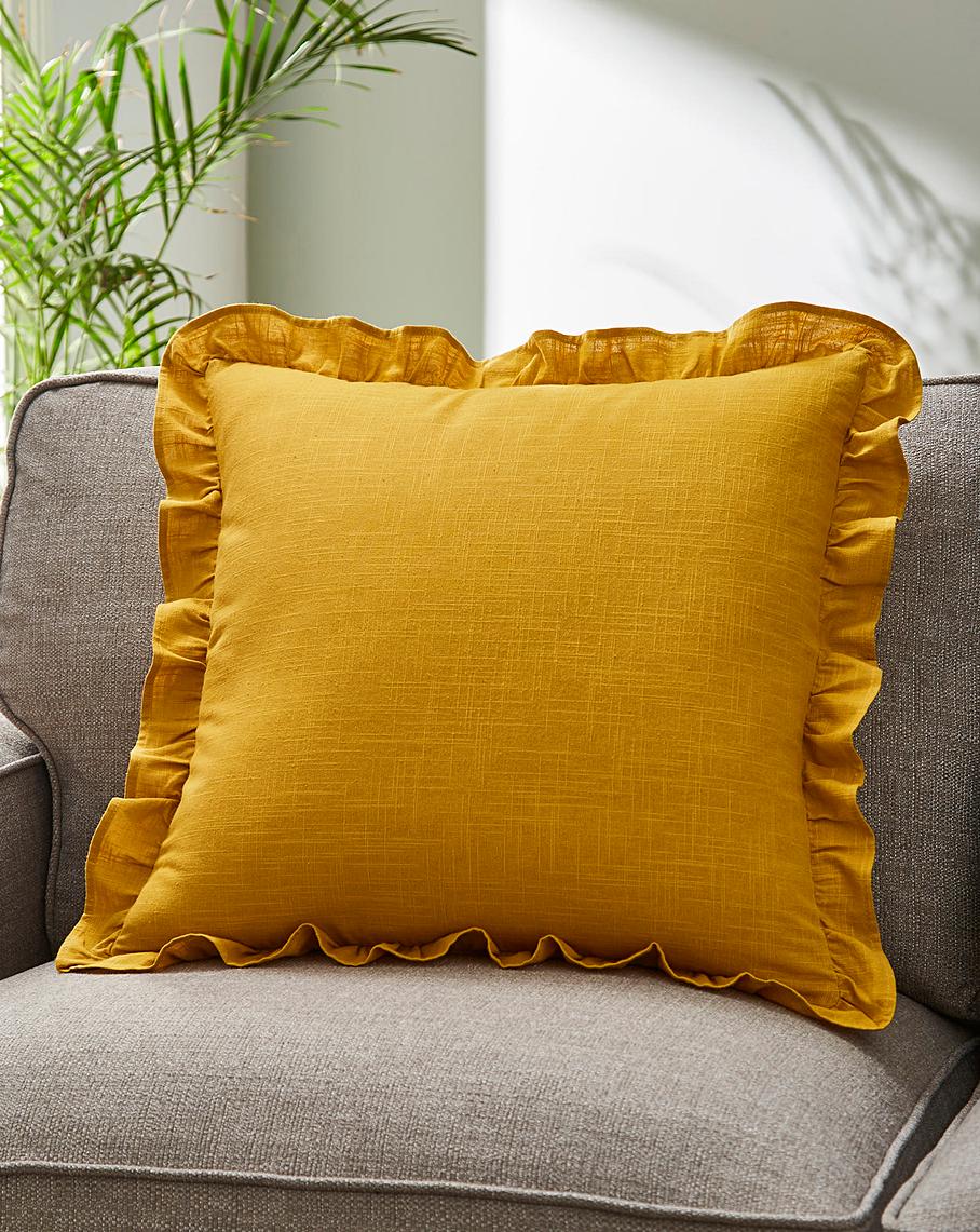 Ruffle Trim Cushion Home Essentials