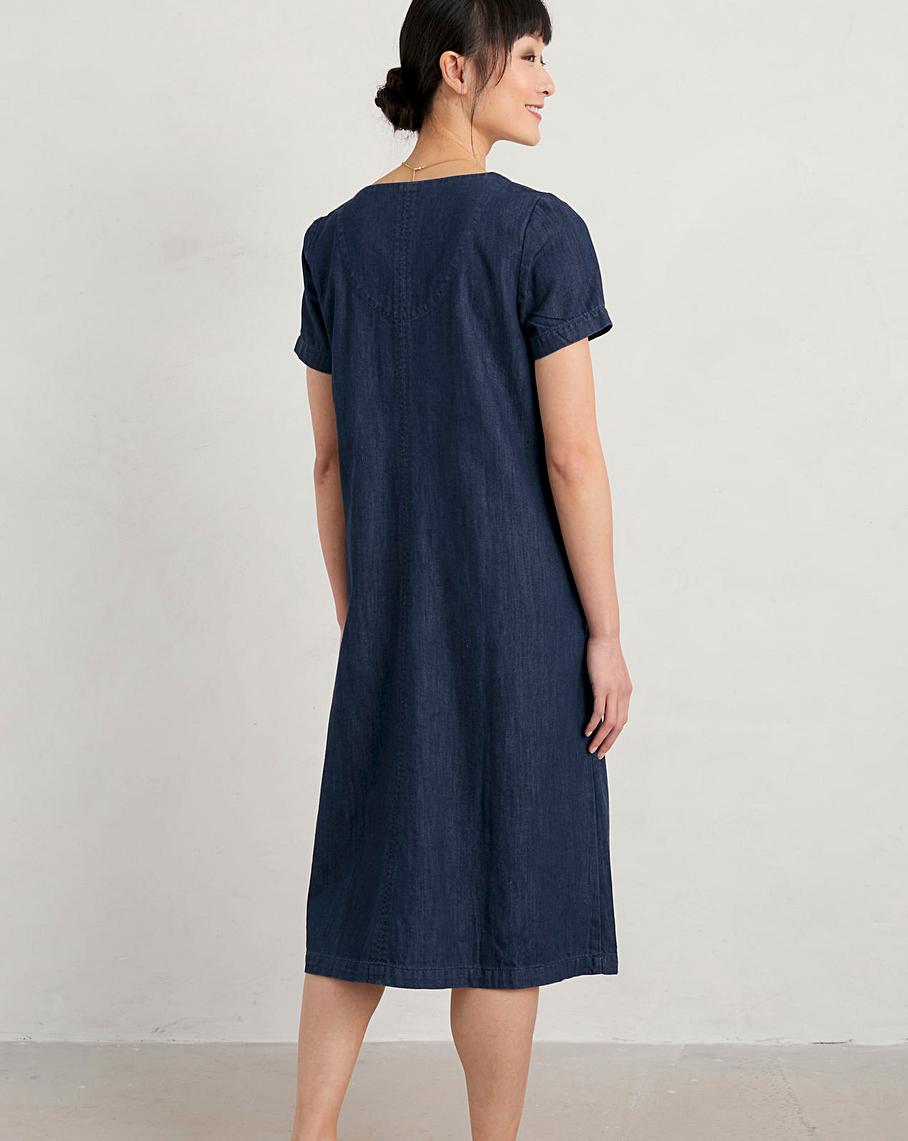 Seasalt Graceful Dive Denim Dress | J D Williams