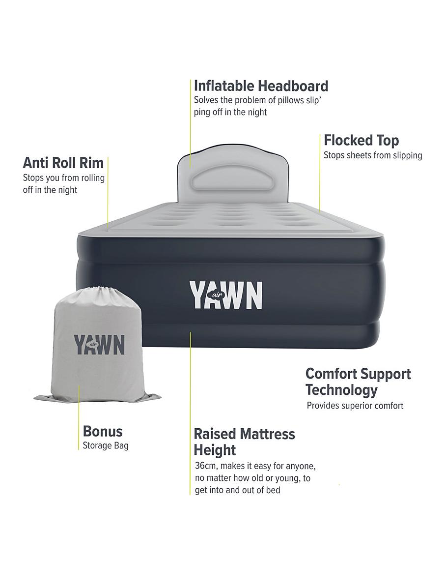 Yawn Single Airbed with Fitted Sheet Fashion World