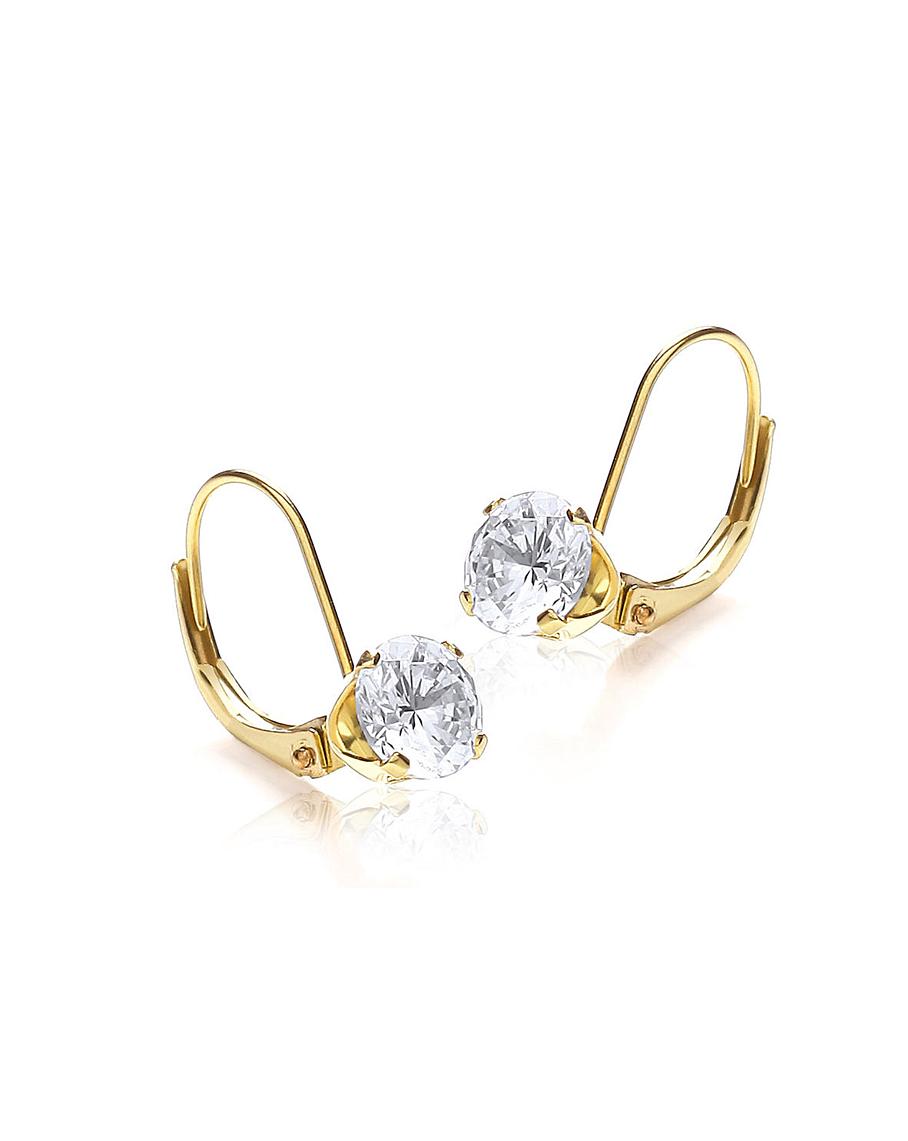 9Ct Gold Round Drop Earrings | J D Williams