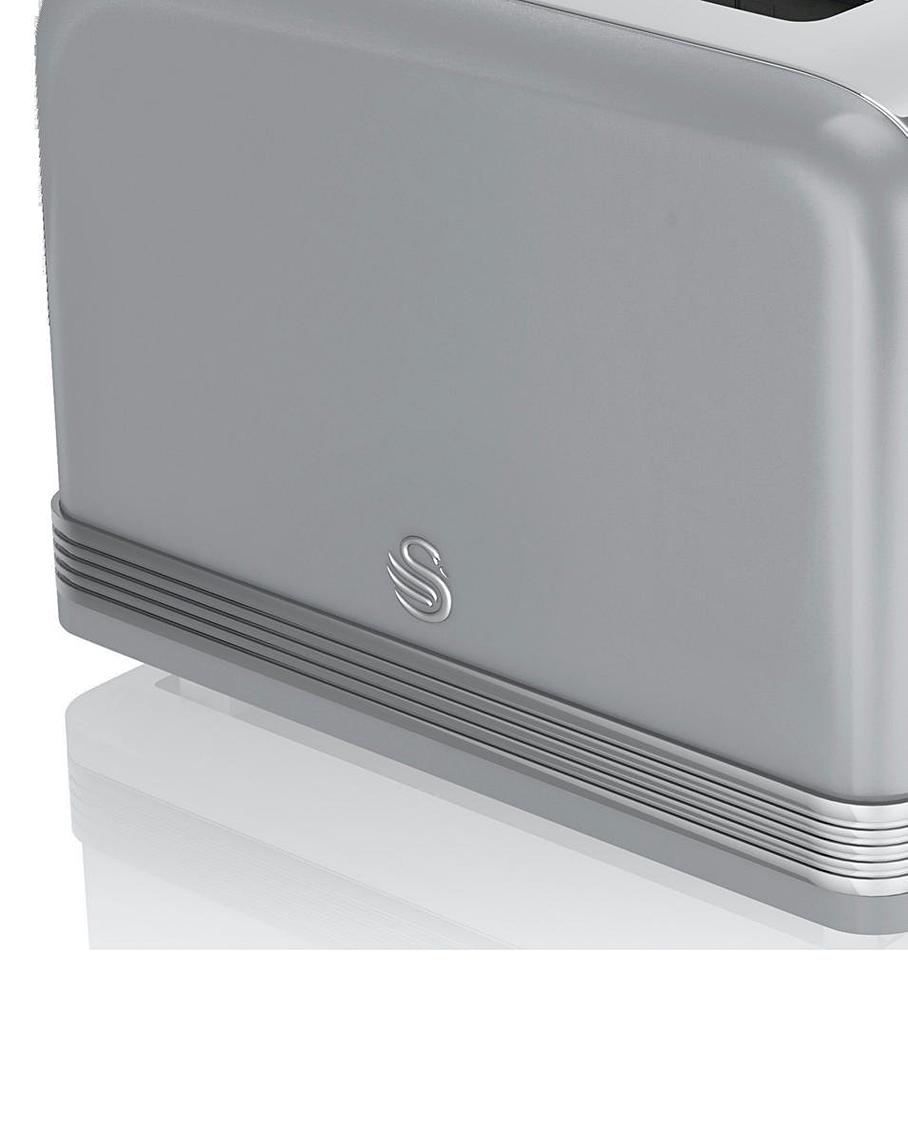Swan Retro 4 Slice Grey Toaster J D Williams