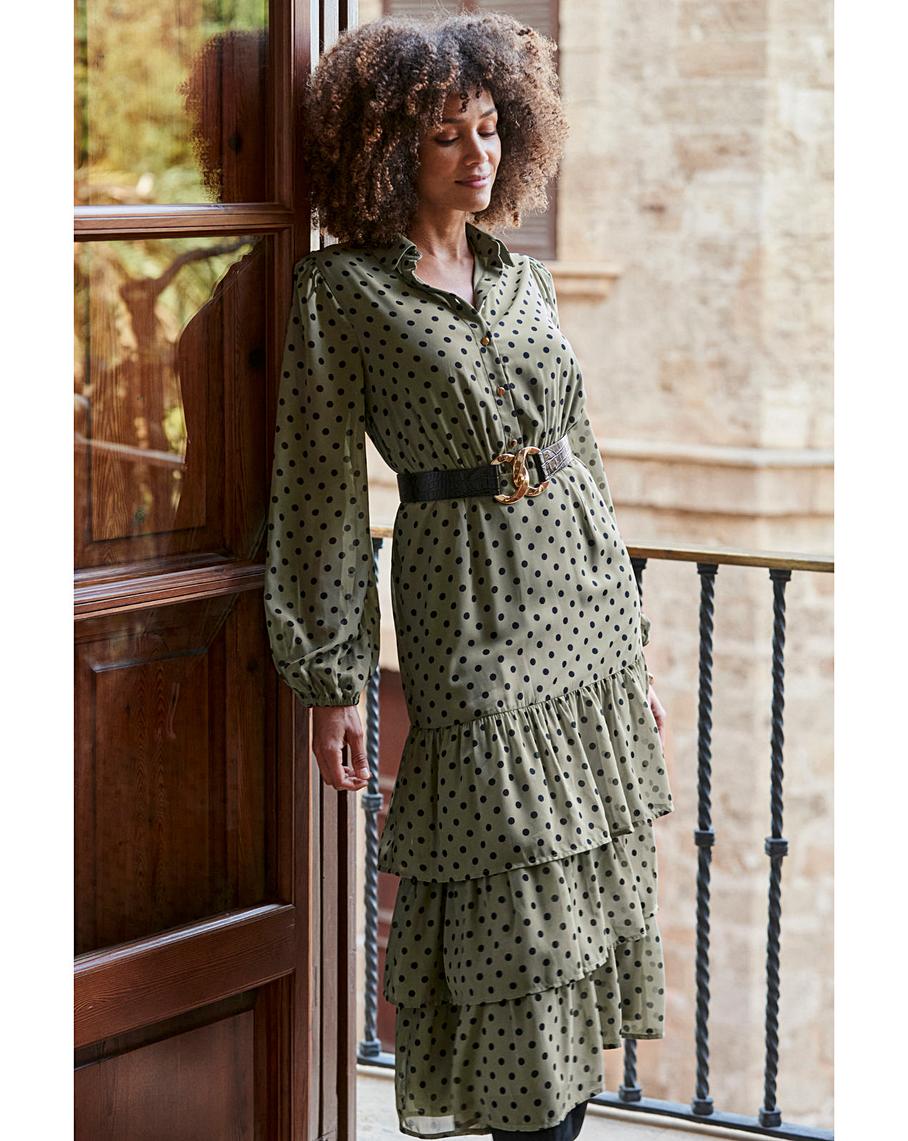 Wonka Polka Tiered Dress