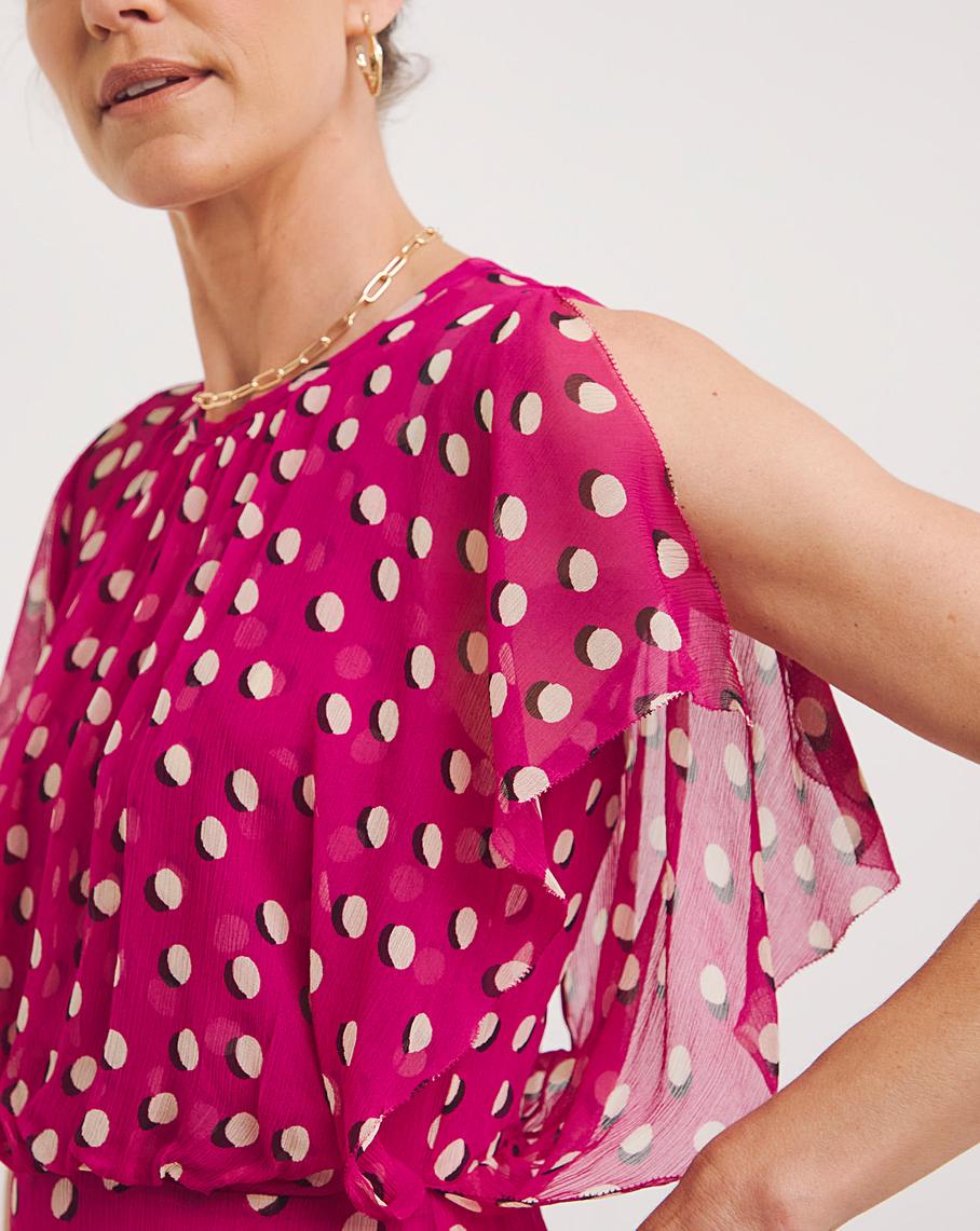 Whistles Moon Spot Print Midi Dress J D Williams