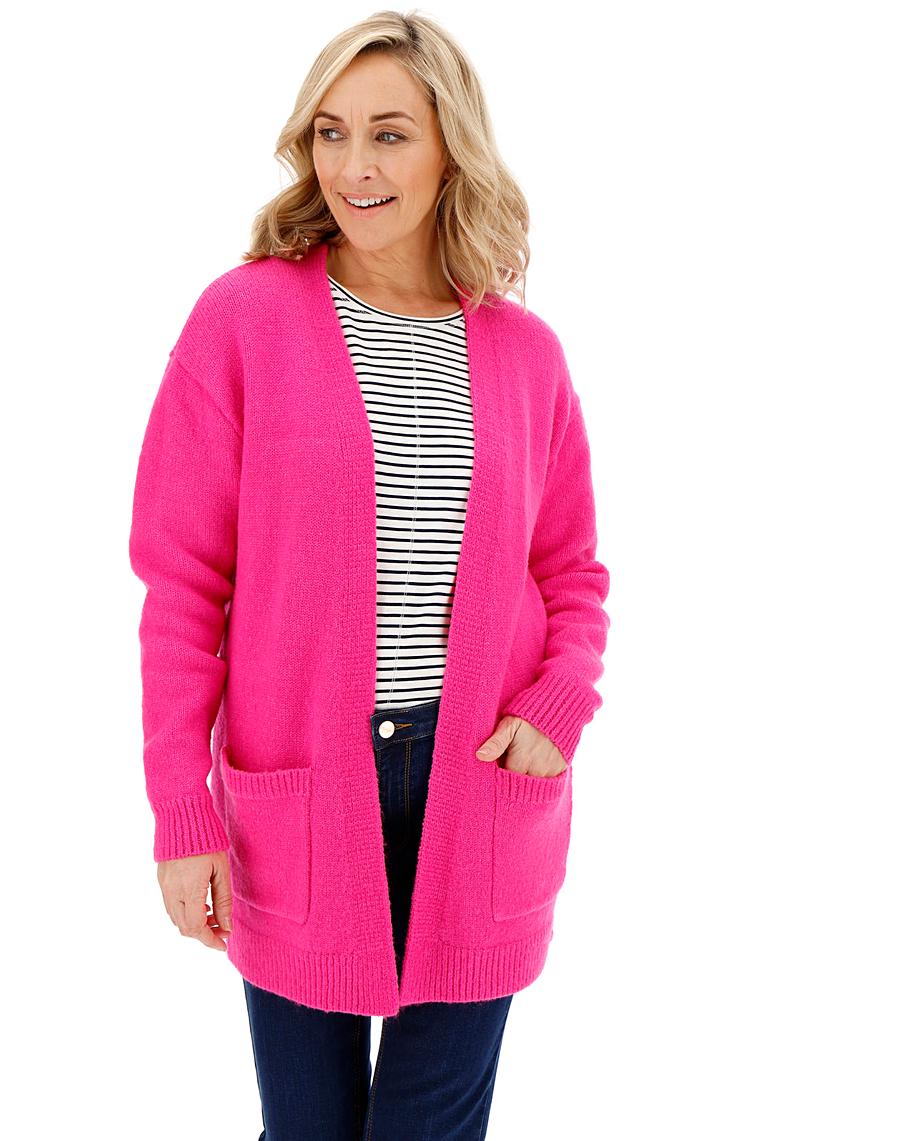 Cosy Bright Pink Cardigan Oxendales