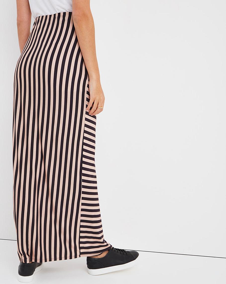 Jersey Striped Maxi Wrap Skirt | Crazy Clearance
