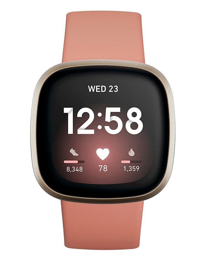 Fitbit Versa 3 - Pink Clay/Soft Gold | Oxendales