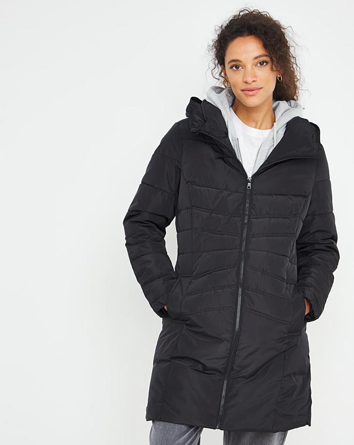 Water Resistant Longline Padded Coat | J D Williams