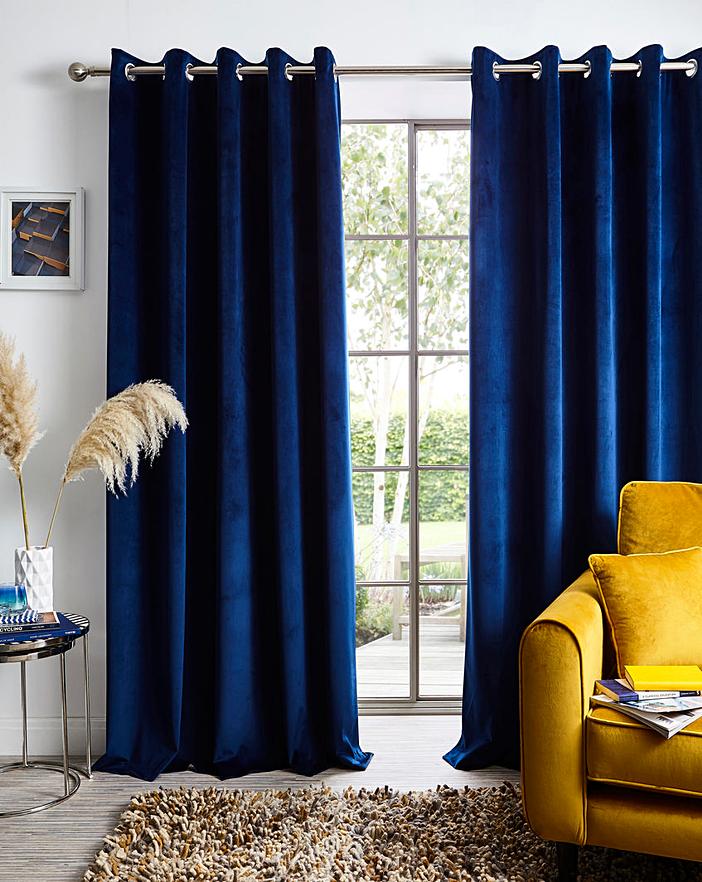 Luxury Velour Lined Eyelet Curtains Ambrose Wilson