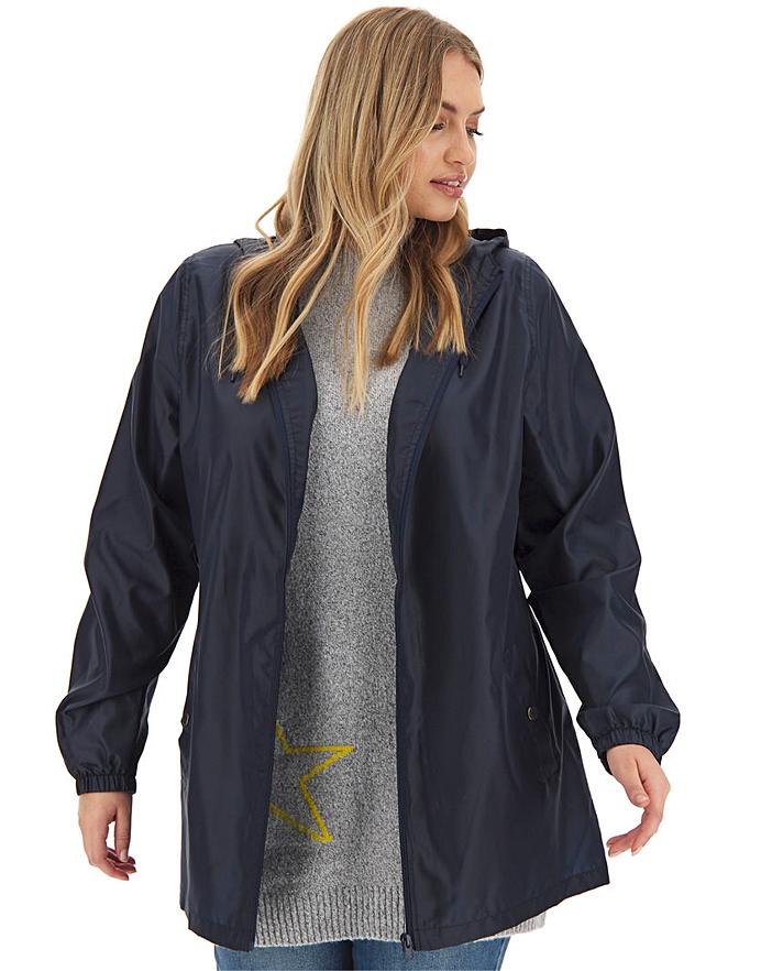 Navy Lightweight Pac-a-Mac | Simply Be