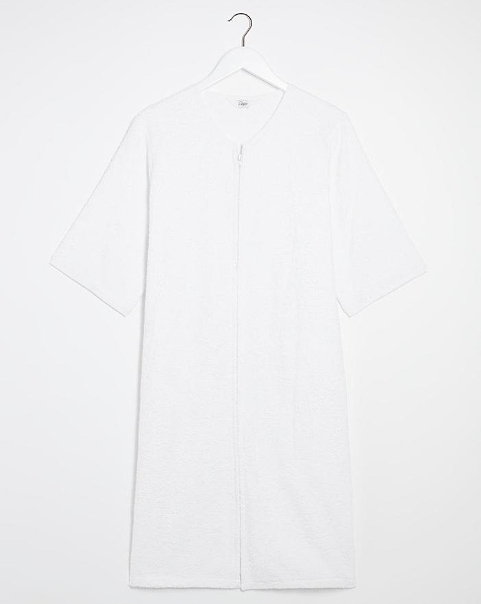 pretty secrets towelling zip gown