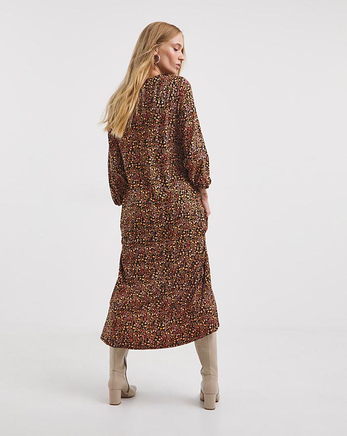 Soft Touch Midi Jersey ALine Dress J D Williams