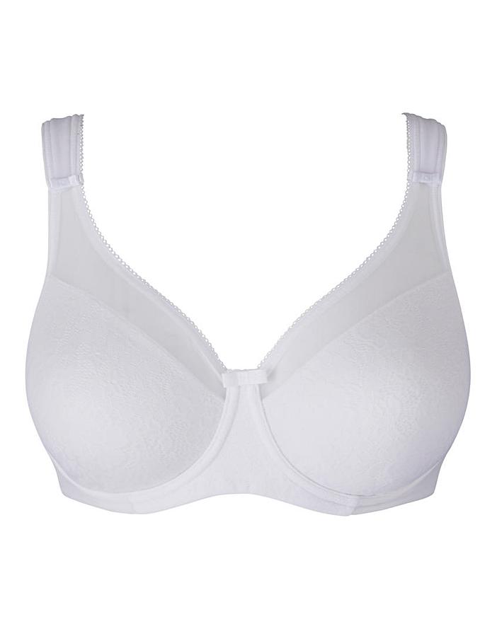 Berlei Beauty Lace Minimiser Bra White | J D Williams