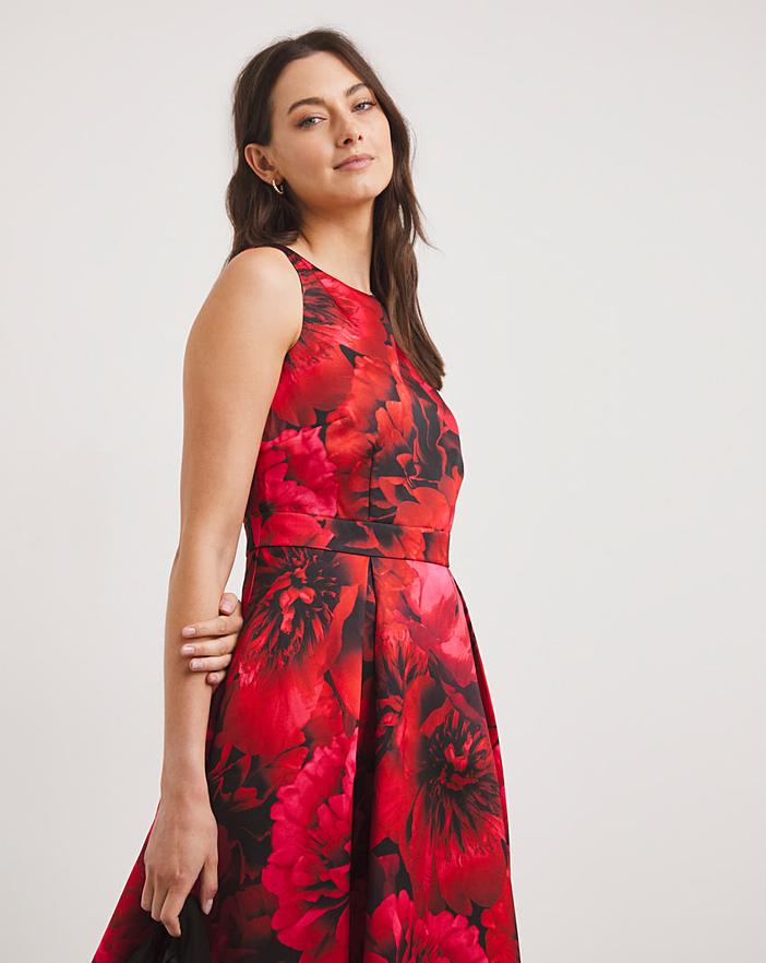 Joanna Hope Red Print Prom Dress & Shrug | Ambrose Wilson