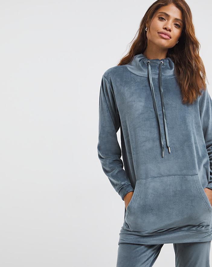pretty secrets velour zip gown