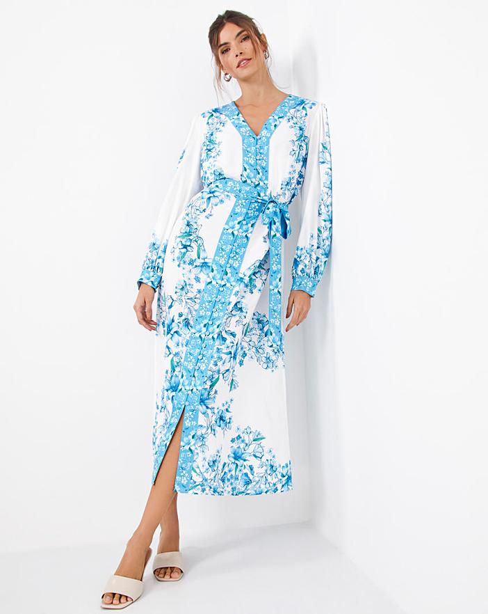 Raishma Border Print Dress J D Williams