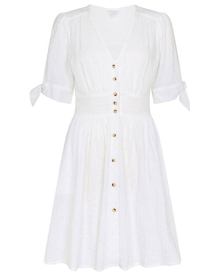 Monsoon Dolly Dobby Stripe Short Dress | Ambrose Wilson