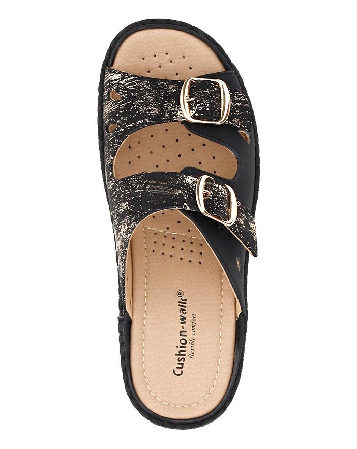 twin buckle sandals