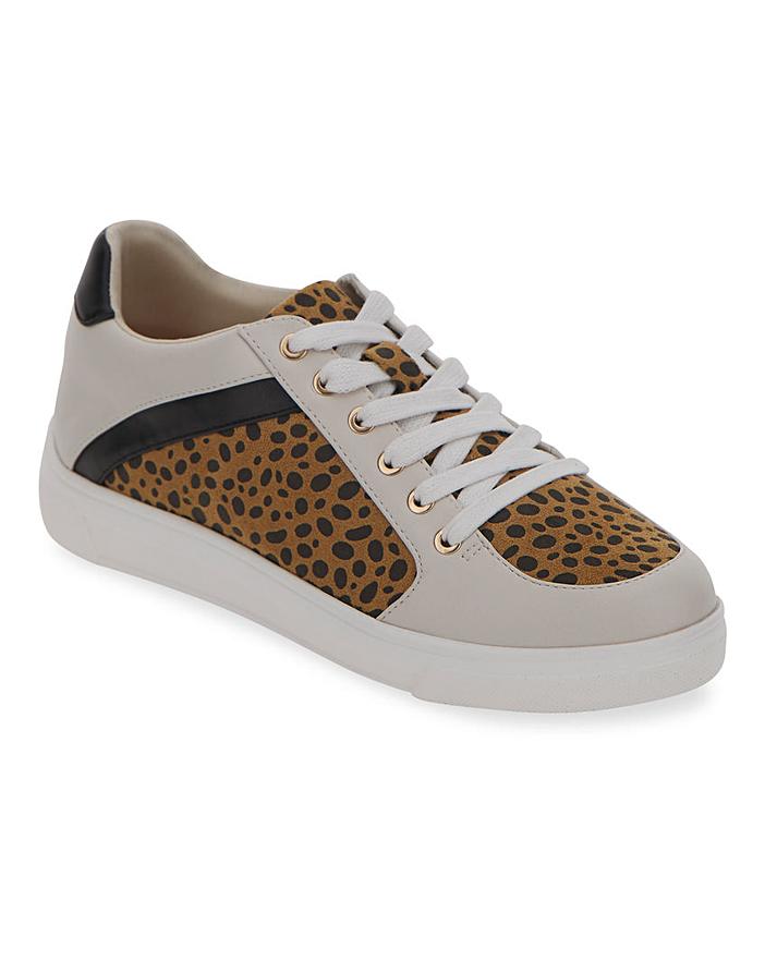 Animal Print Trainers Extra Wide Fit Simply Be